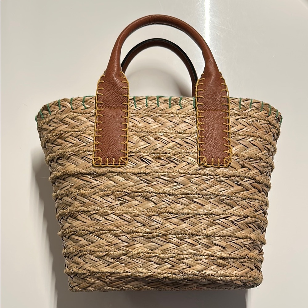 Universal Threads Brown and Tan Woven Tote Bag